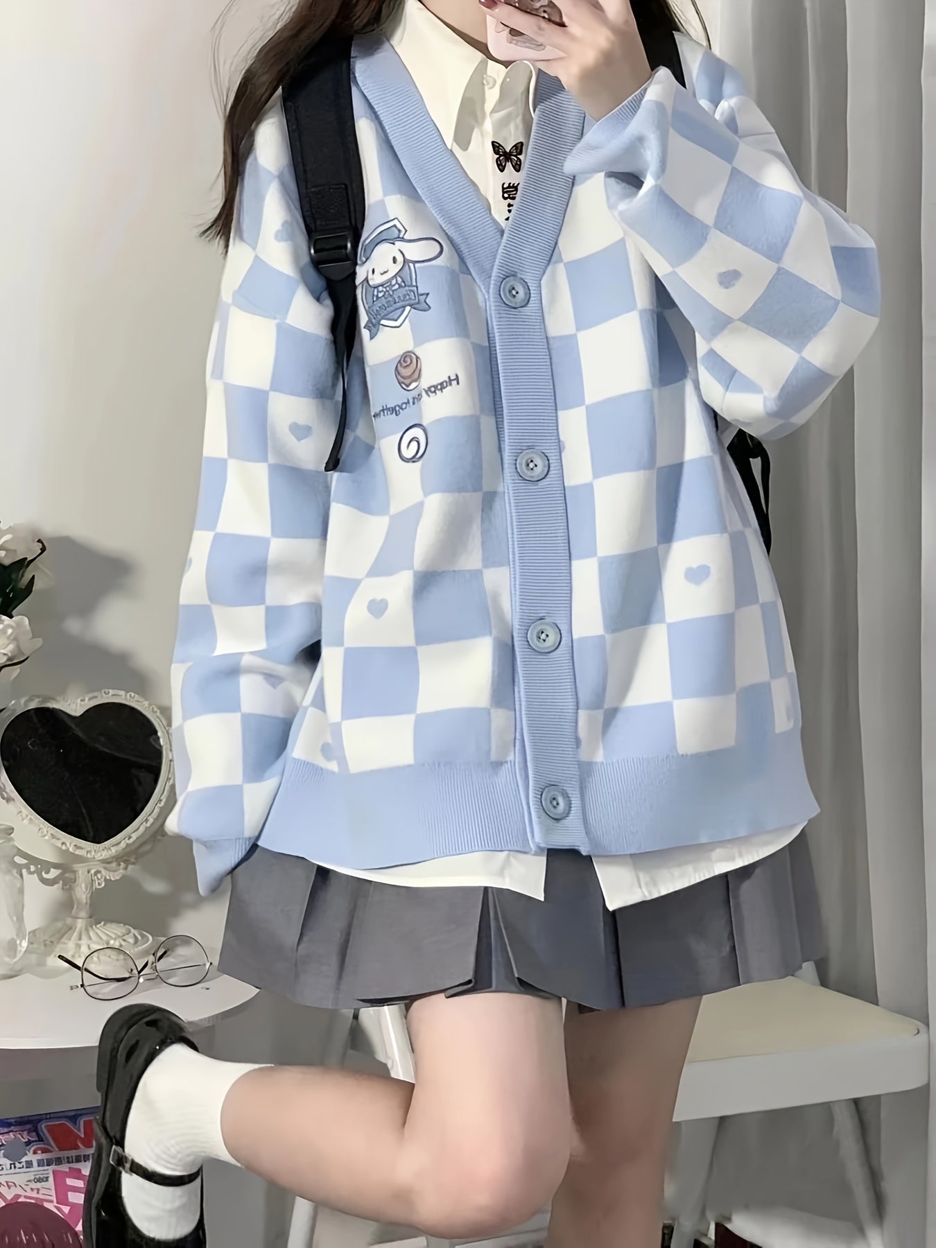 1 Pieces [Authorization] Sanrio Japan Women's Clothing Cute Cardigan Kawaii JK Uniform Cardigan Role Play Sweater