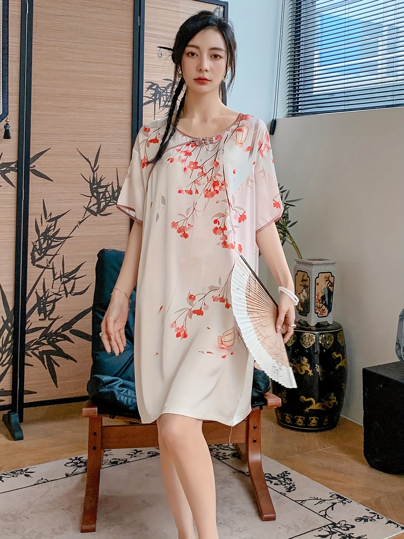 Women's Lace Trim Pajamas Dress Solid Color Sexy Spaghetti Strap Nightdress，Women's Pajamas and Dress