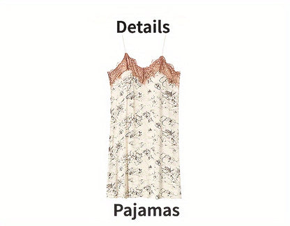 Women's Elegant Modal Pajamas，Built-in Chest Pad，Short Sleeves，Lace Thin Belt with Lining，Knitted Fabric，Straight skirt，Zipper Cardigan，Suitable for Spring, Summer and Autumn - 95%Modal 5%Elastic Fiber