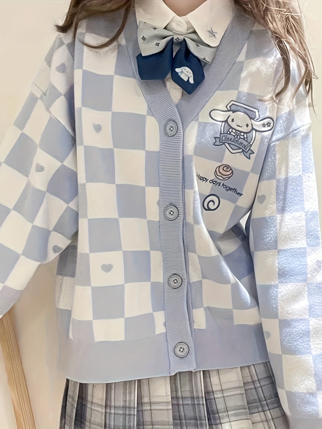 1 Pieces [Authorization] Sanrio Japan Women's Clothing Cute Cardigan Kawaii JK Uniform Cardigan Role Play Sweater