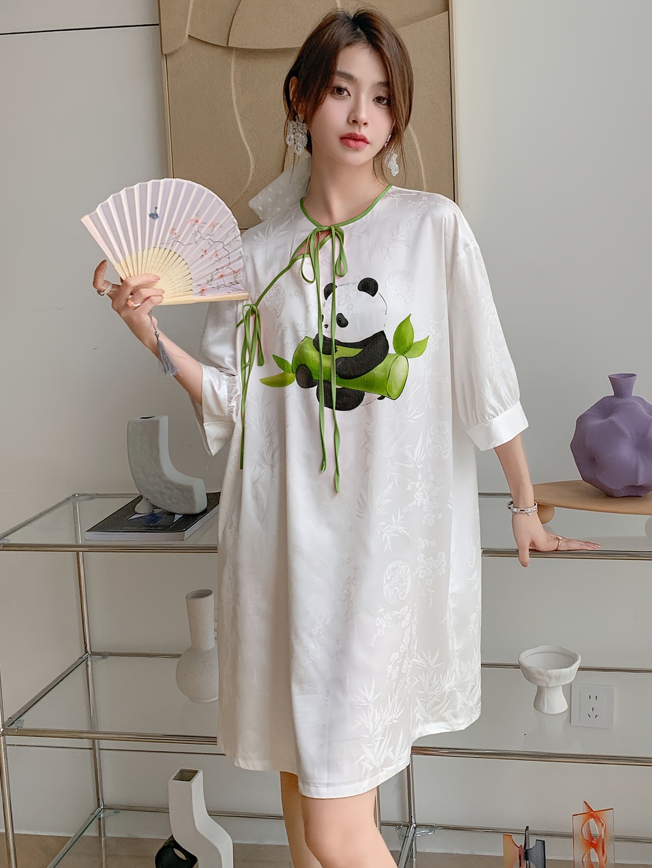 Women's Lace Trim Pajamas Dress Solid Color Sexy Spaghetti Strap Nightdress，Women's Pajamas and Dress